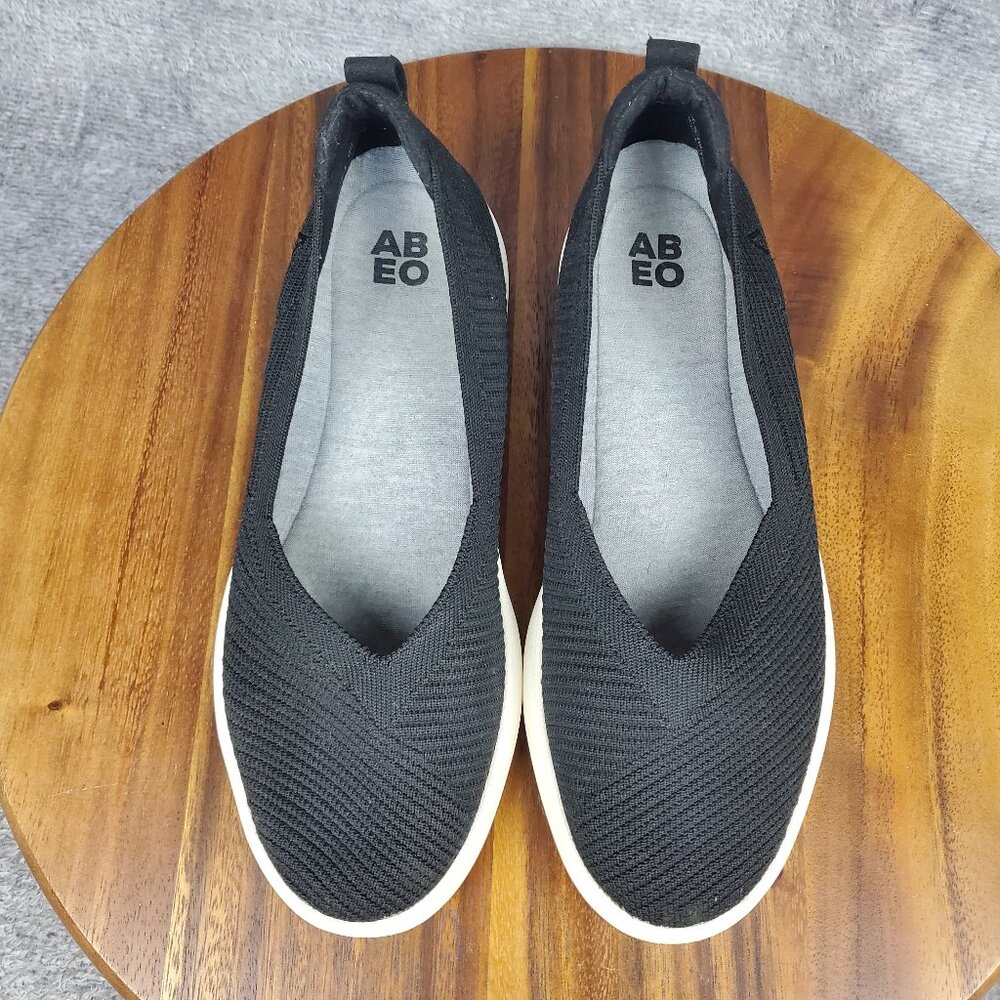 Abeo Flats Women's 7.5 Black Vivi Slip On Comfort Casual Loafer Shoes - Picture 9 of 10